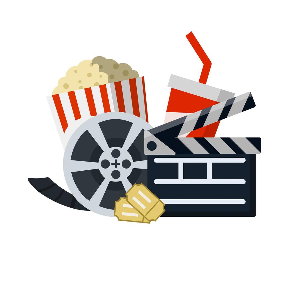 Set of elements for viewing the movie vector