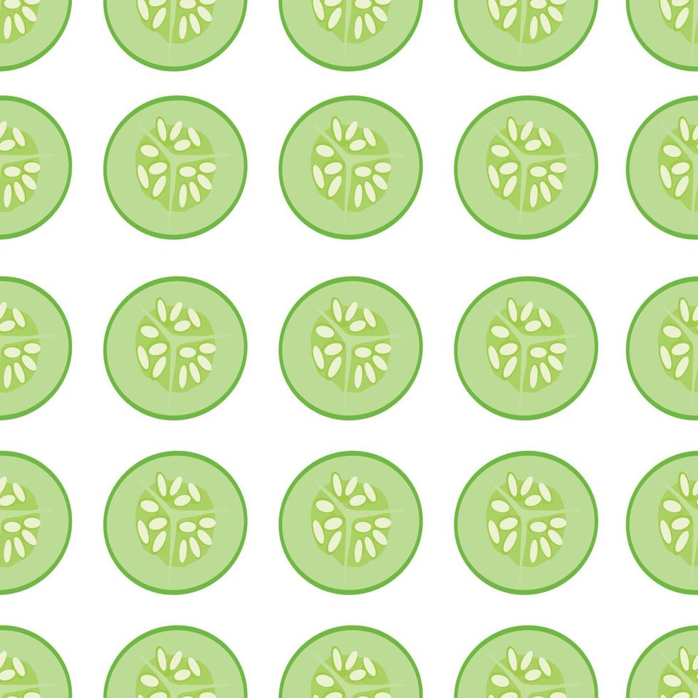 Seamless green cucumbers. vector