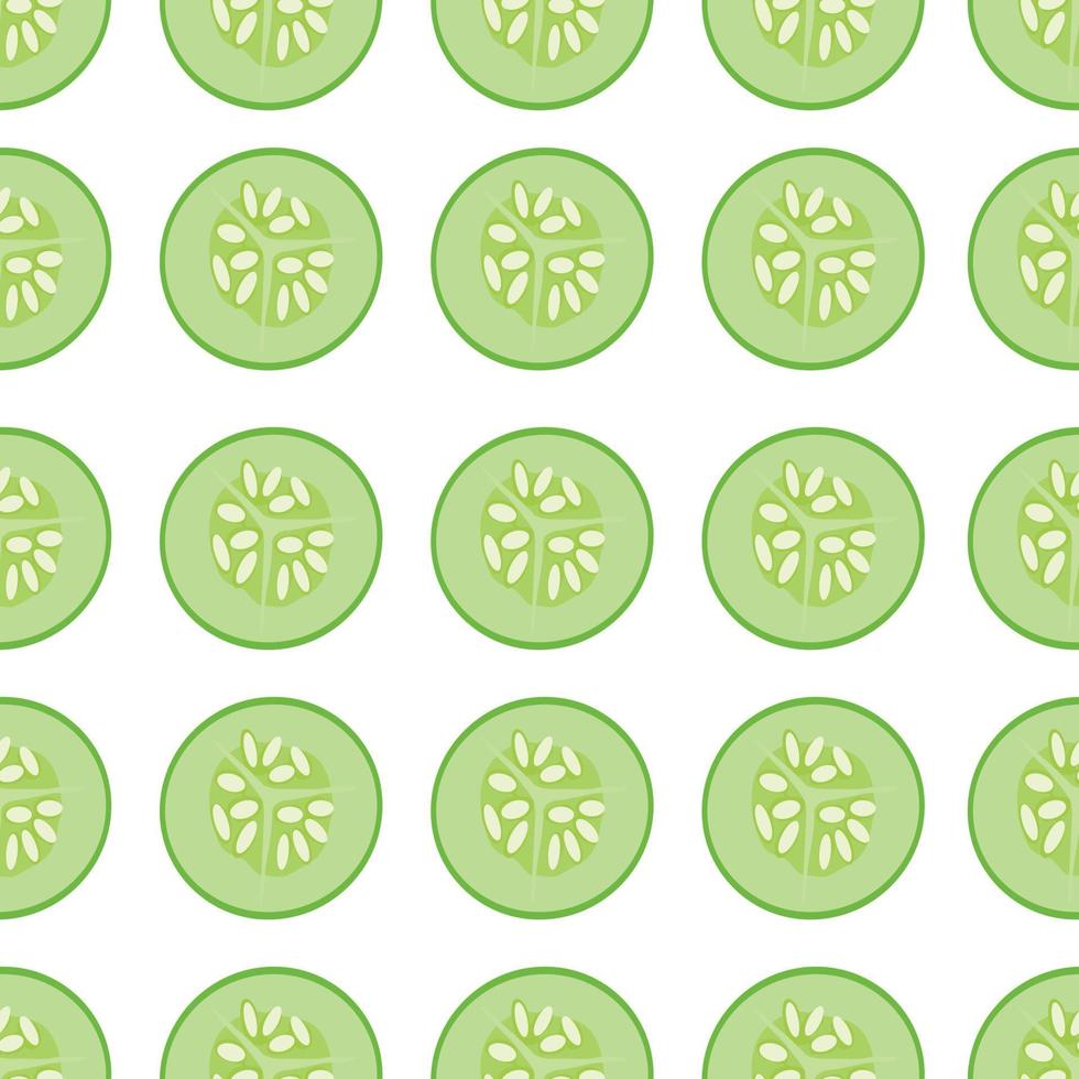 Seamless green cucumbers. vector