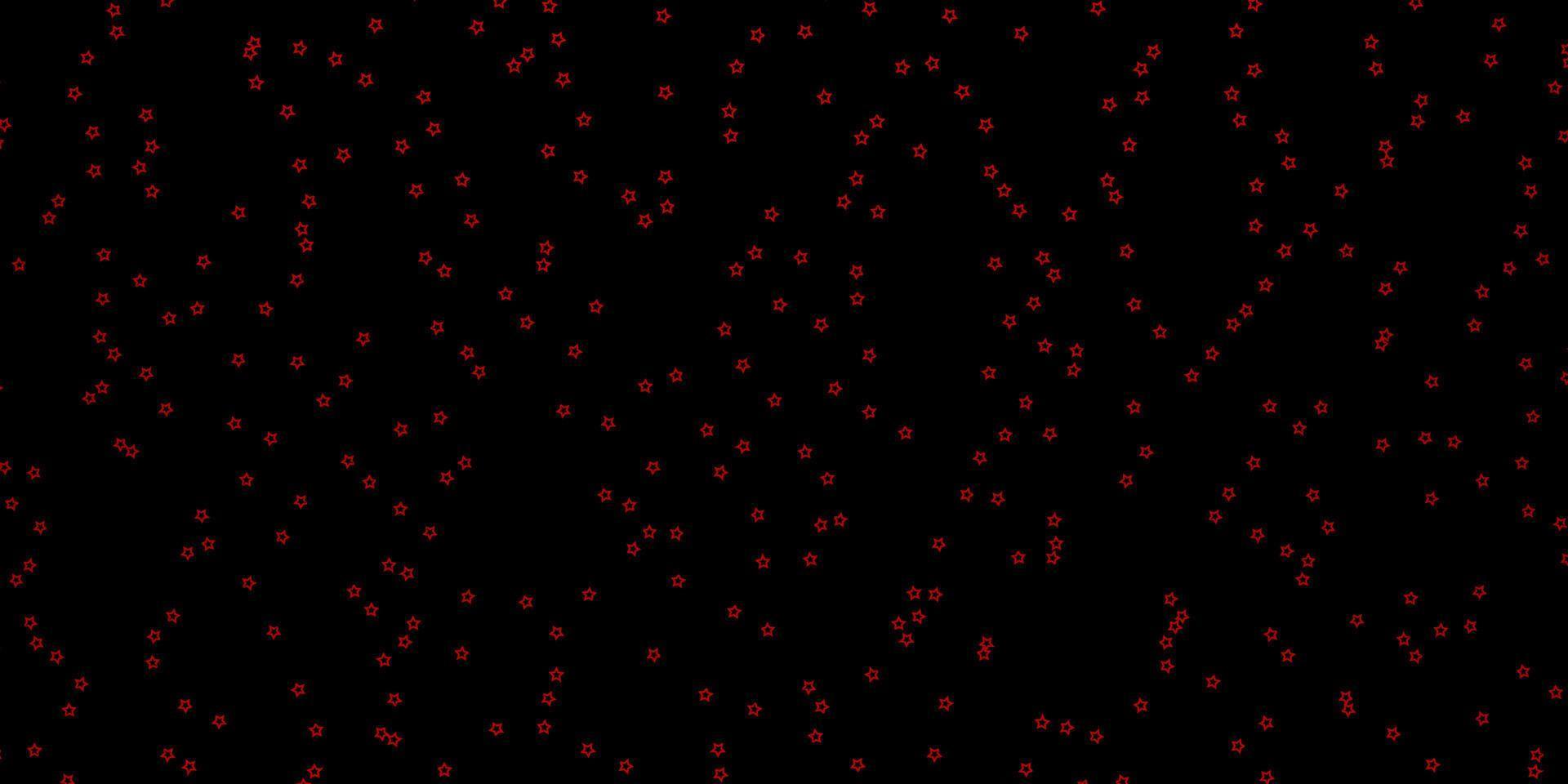 Dark Red vector texture with beautiful stars.