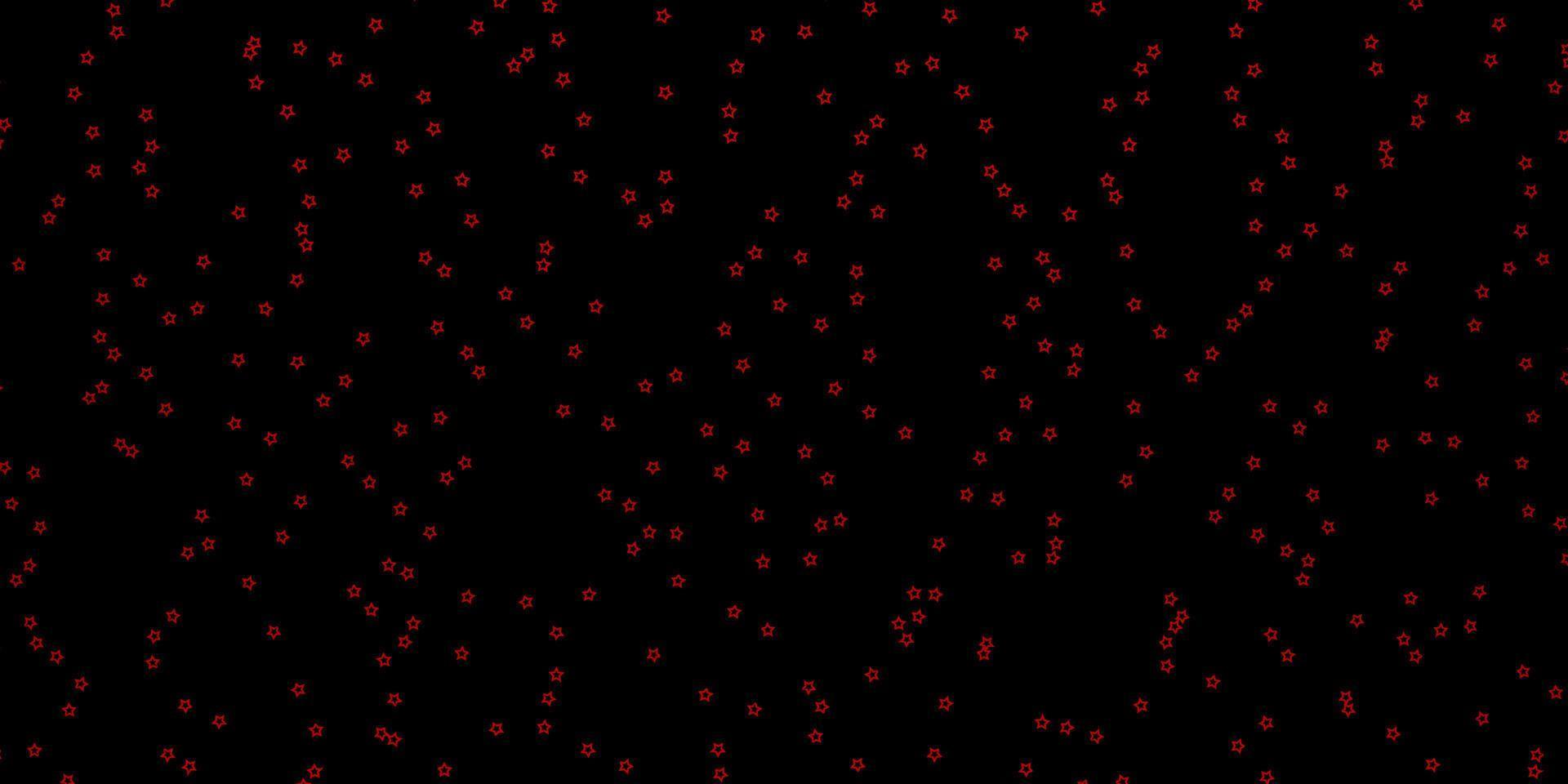 Dark Red vector texture with beautiful stars.