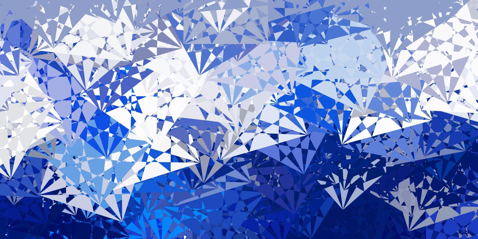 Light BLUE vector background with triangles.