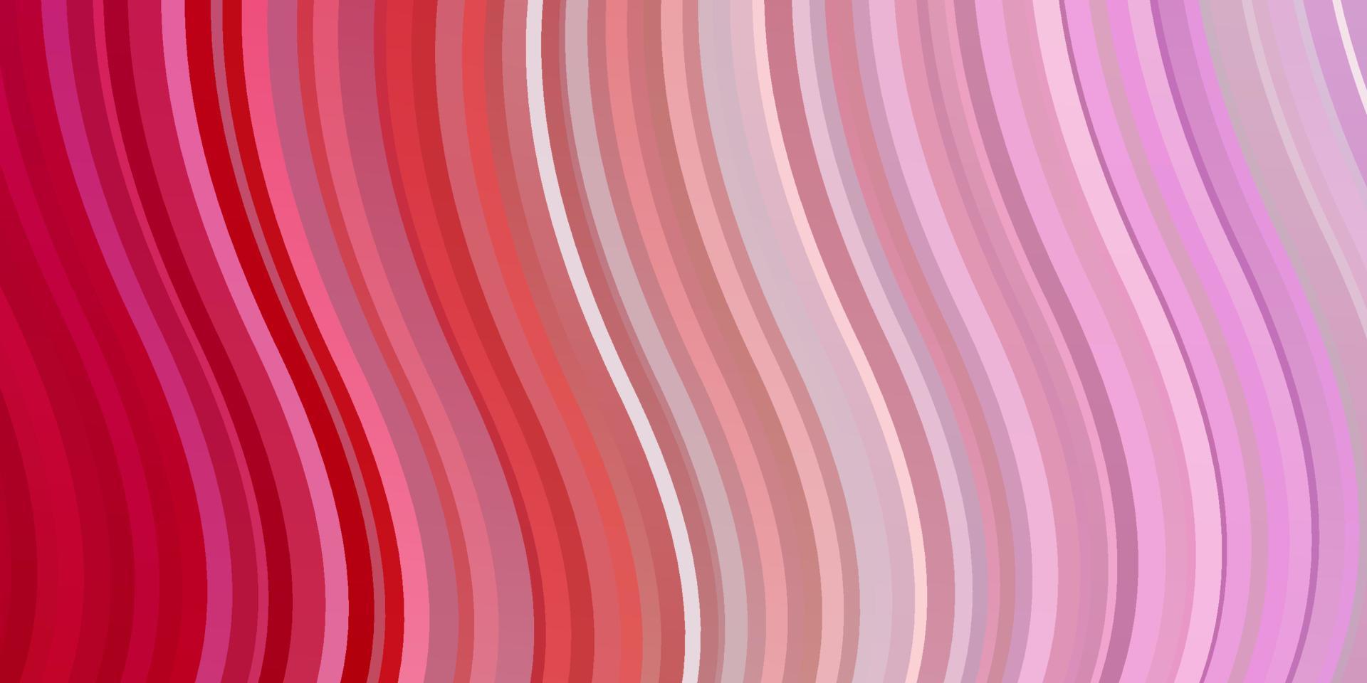 Light Red, Yellow vector background with curved lines.