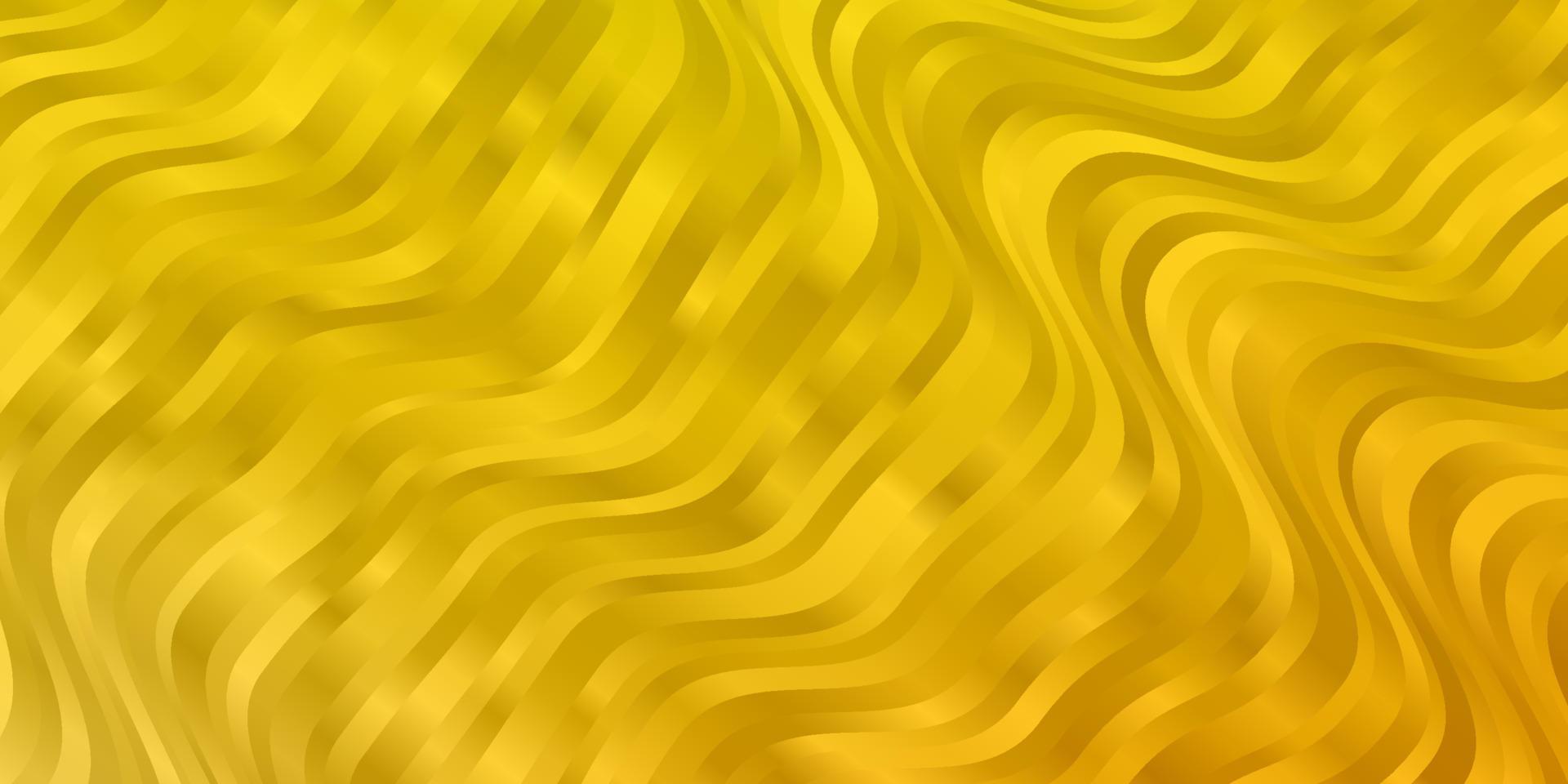 Light Yellow vector pattern with curved lines.