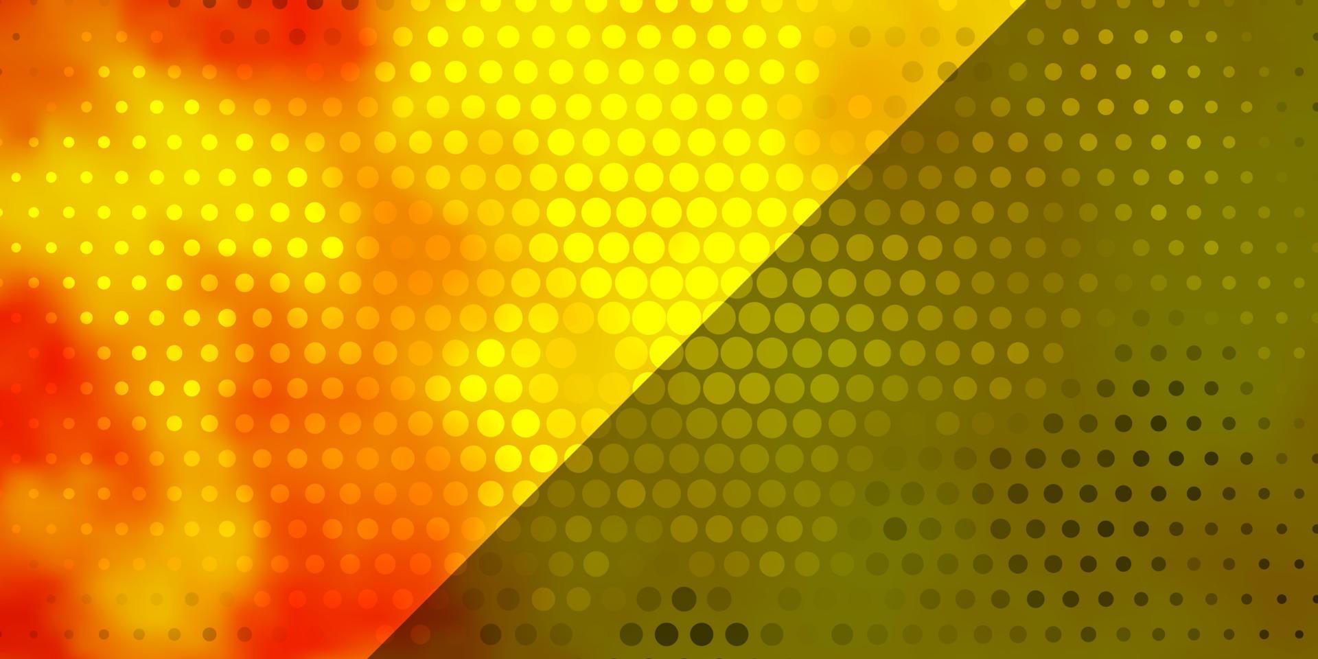 Telón de fondo de vector amarillo claro con círculos.
