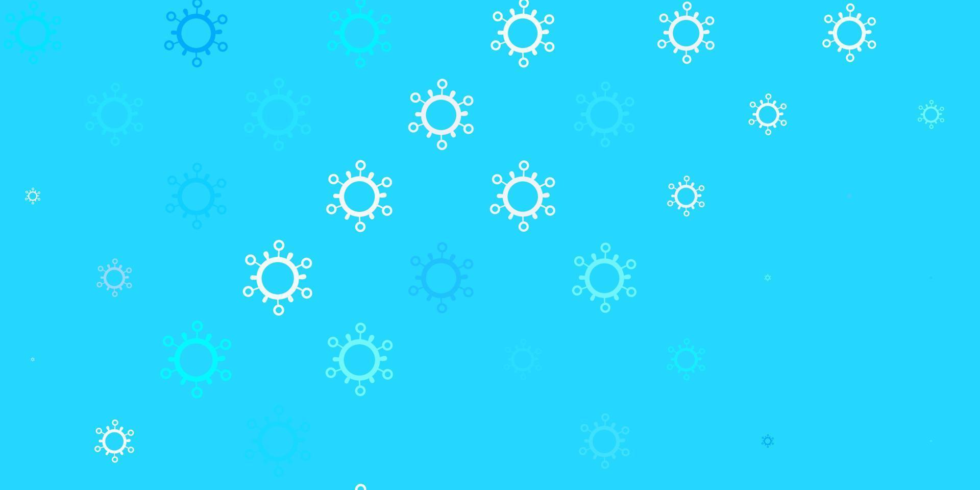 Light blue, yellow vector backdrop with virus symbols.