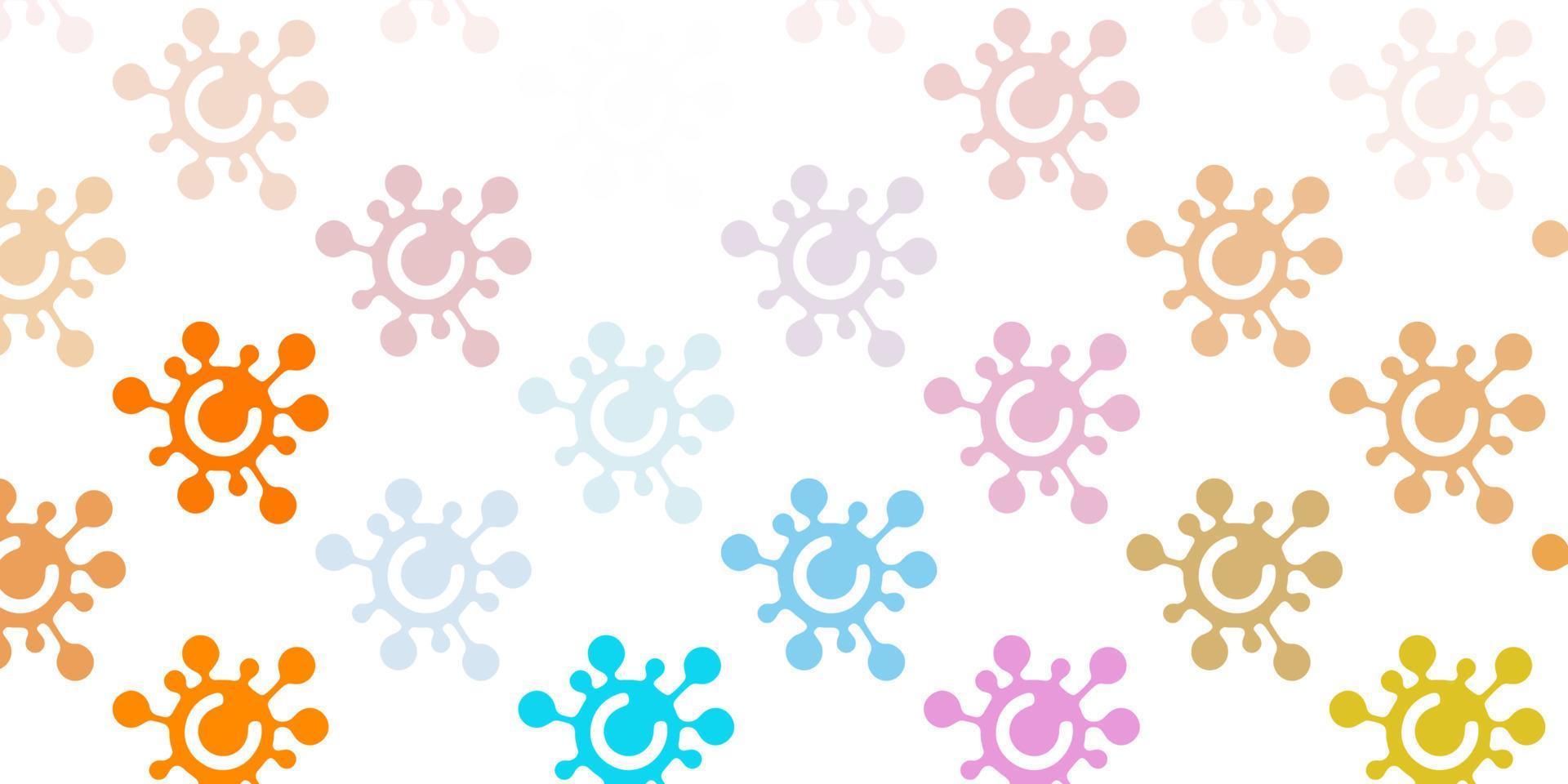 Light Blue, Yellow vector template with flu signs.