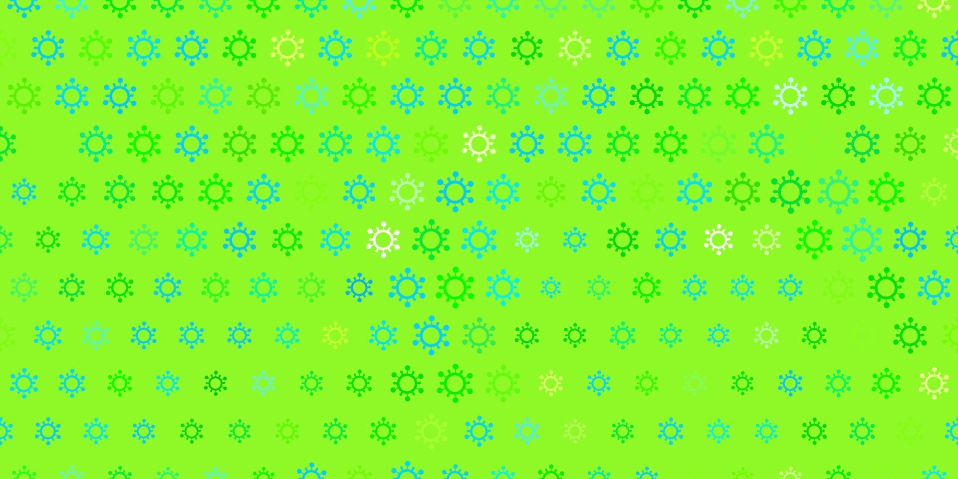 Light blue, yellow vector backdrop with virus symbols.