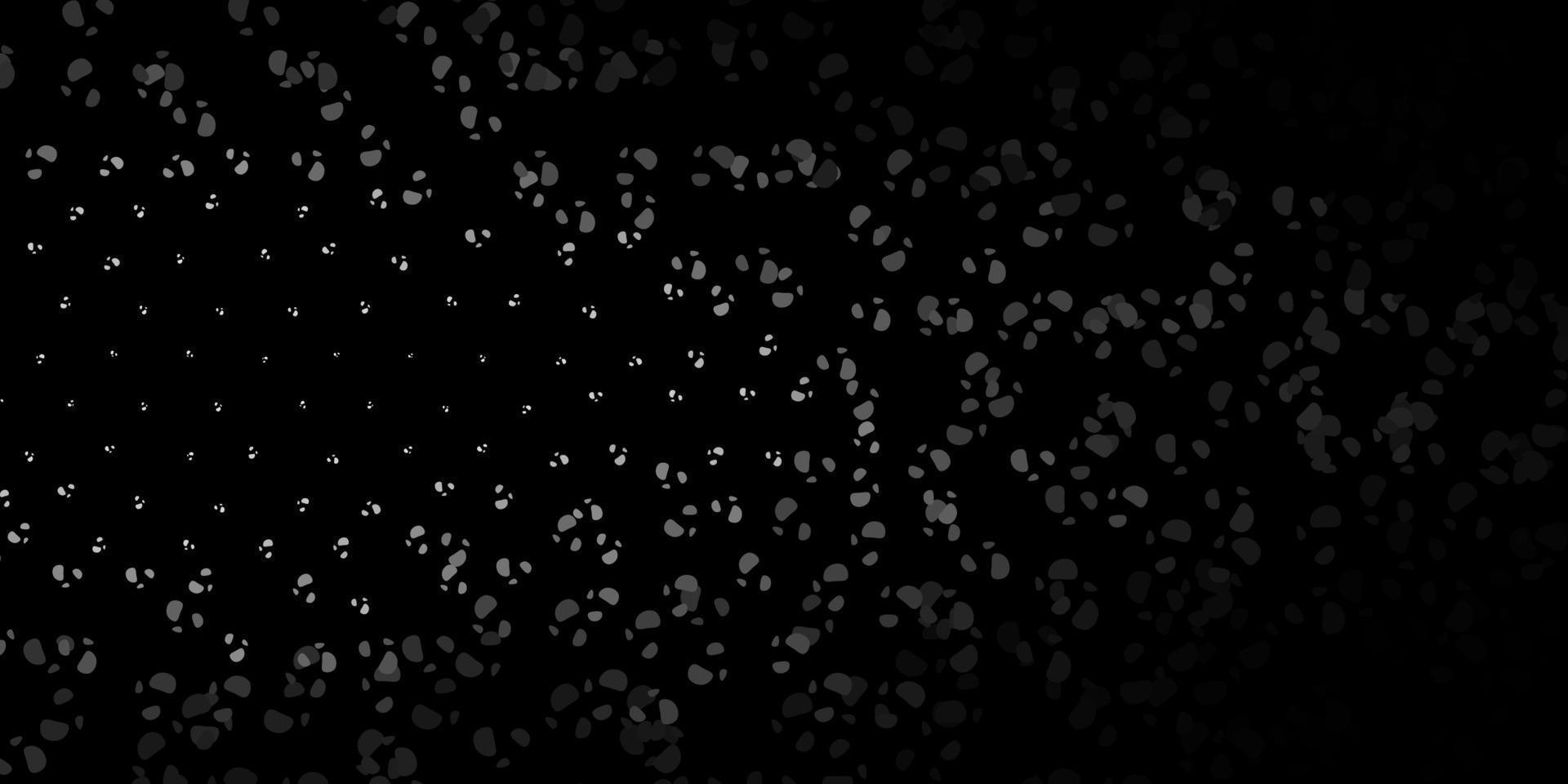 Dark gray vector texture with memphis shapes.