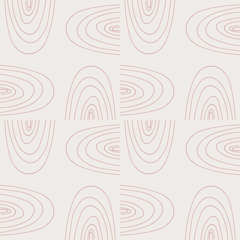 Hand drawn abstract seamless pattern with cute arches tile. Retro backdrop for wrapping paper, textile, fabric, web, card. vector