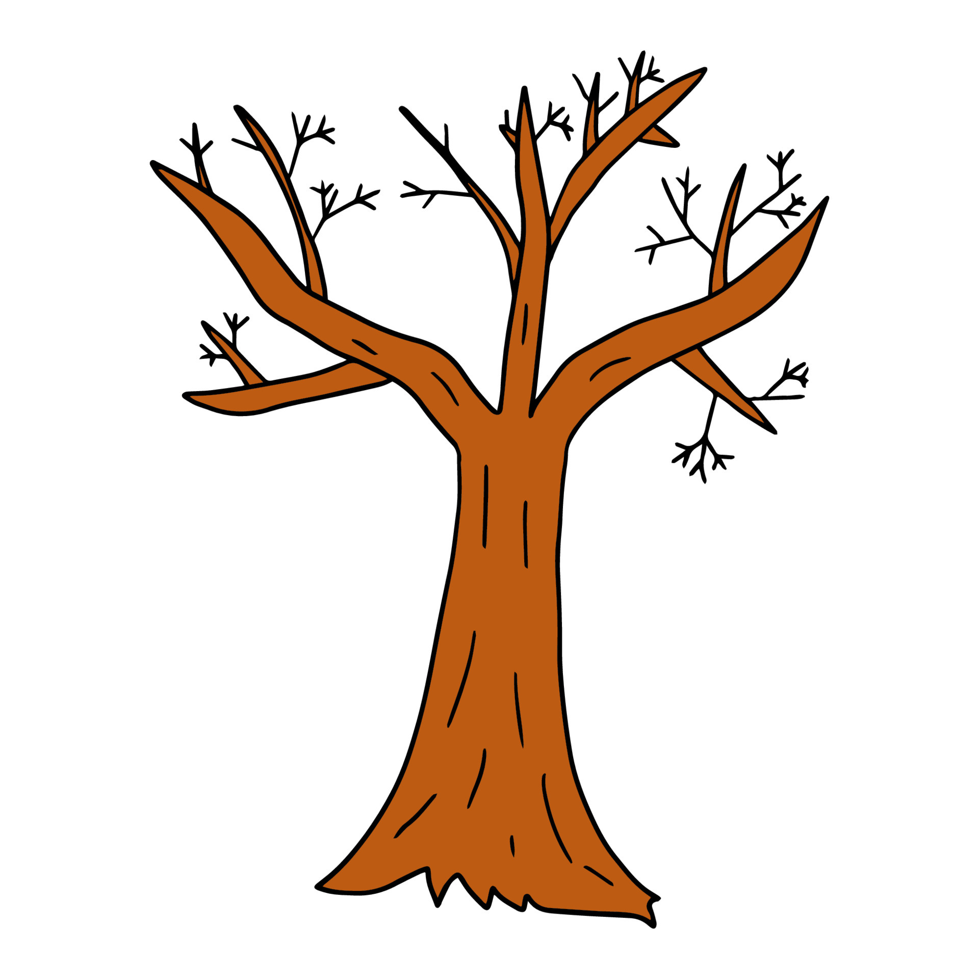 cartoon tree with branches no leaves