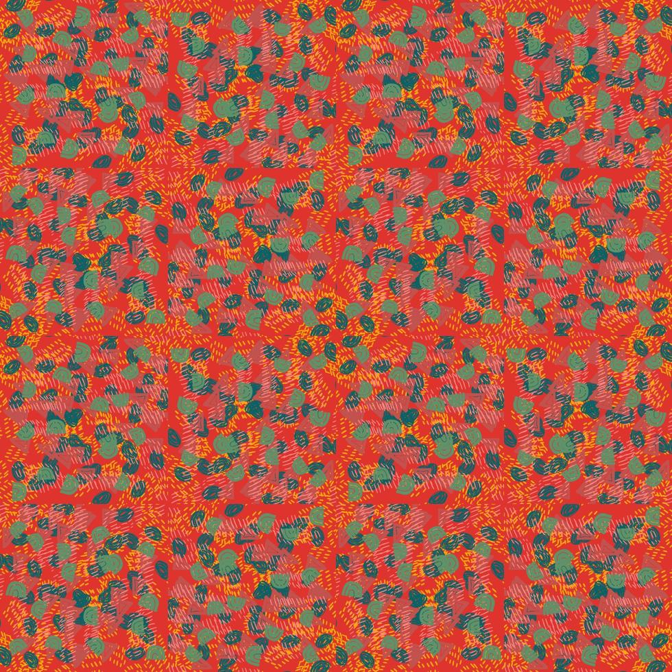 lindo patrón abstracto sin costuras con formas geométricas dibujadas a mano desordenadas. mosaico o patrón de mosaico. vector