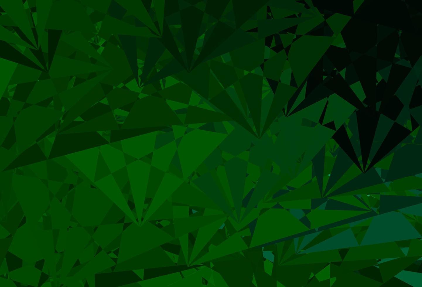 Dark Green vector backdrop with chaotic shapes.