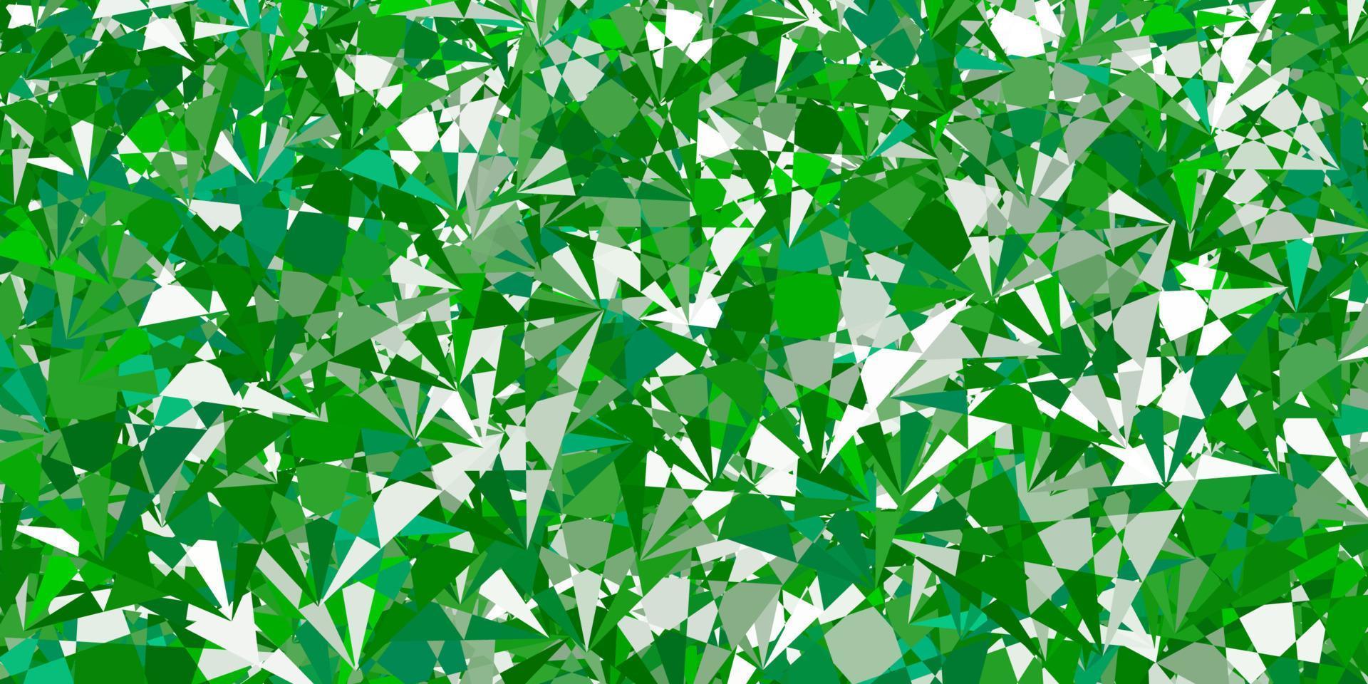 Light Green vector pattern with polygonal shapes.