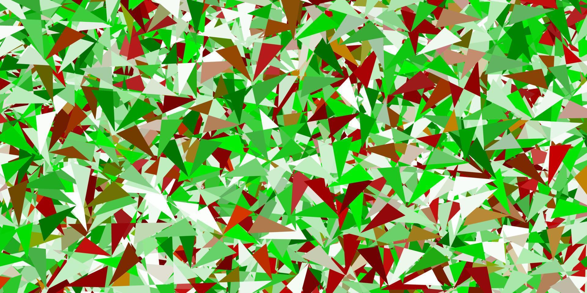 Light green, red vector pattern with polygonal shapes.