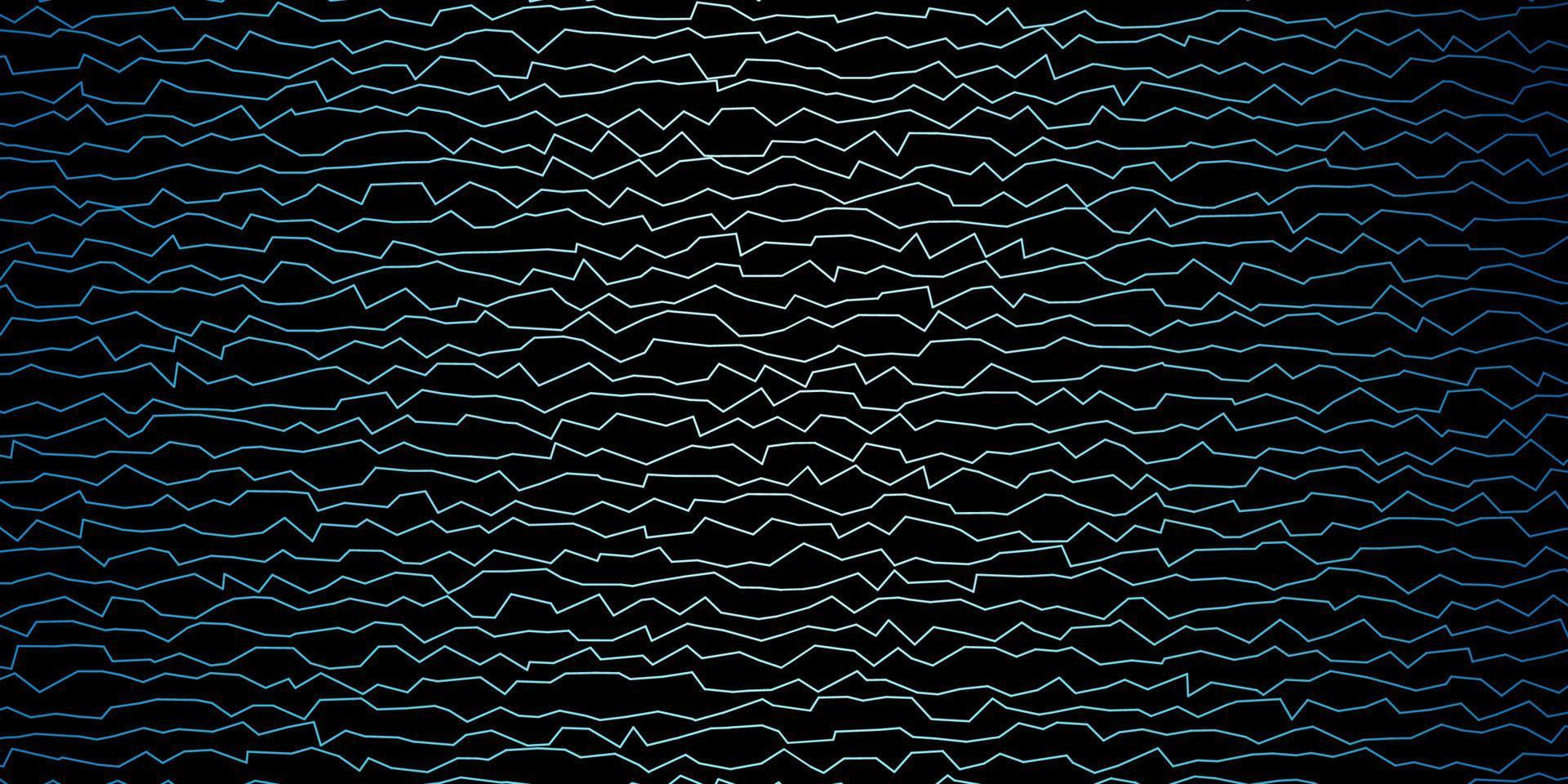 plantilla de vector azul oscuro con curvas.