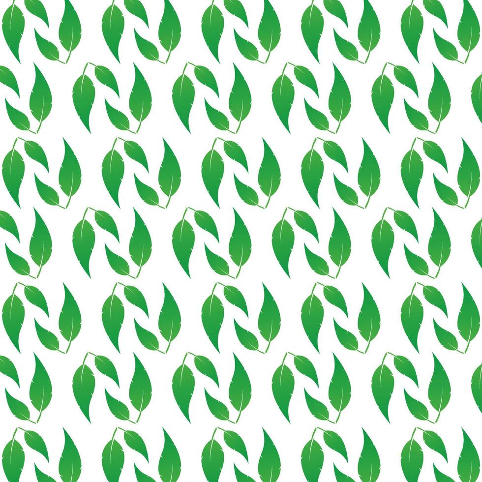 Modern GREEN leaves texture template, fresh natural leaf spreding in white BG, leaves wallpaper, pattern, poster vector, illustration. vector