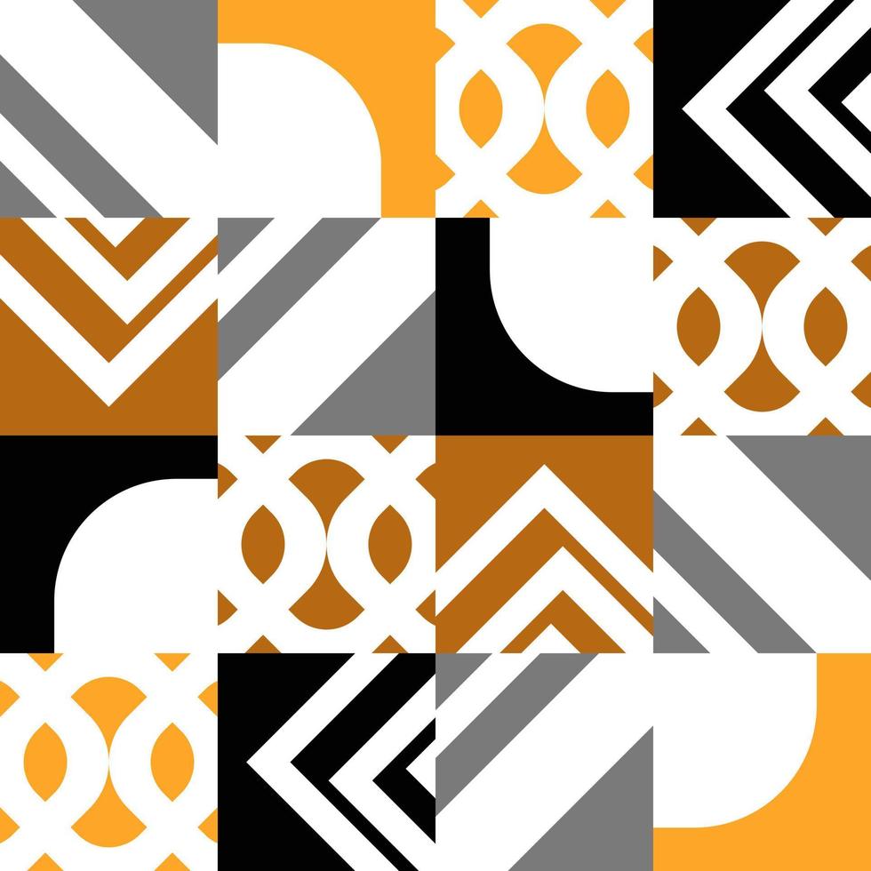 el mejor diseño de vectores de patrones geométricos con bonito color, negro, amarillo, gris sobre fondo blanco