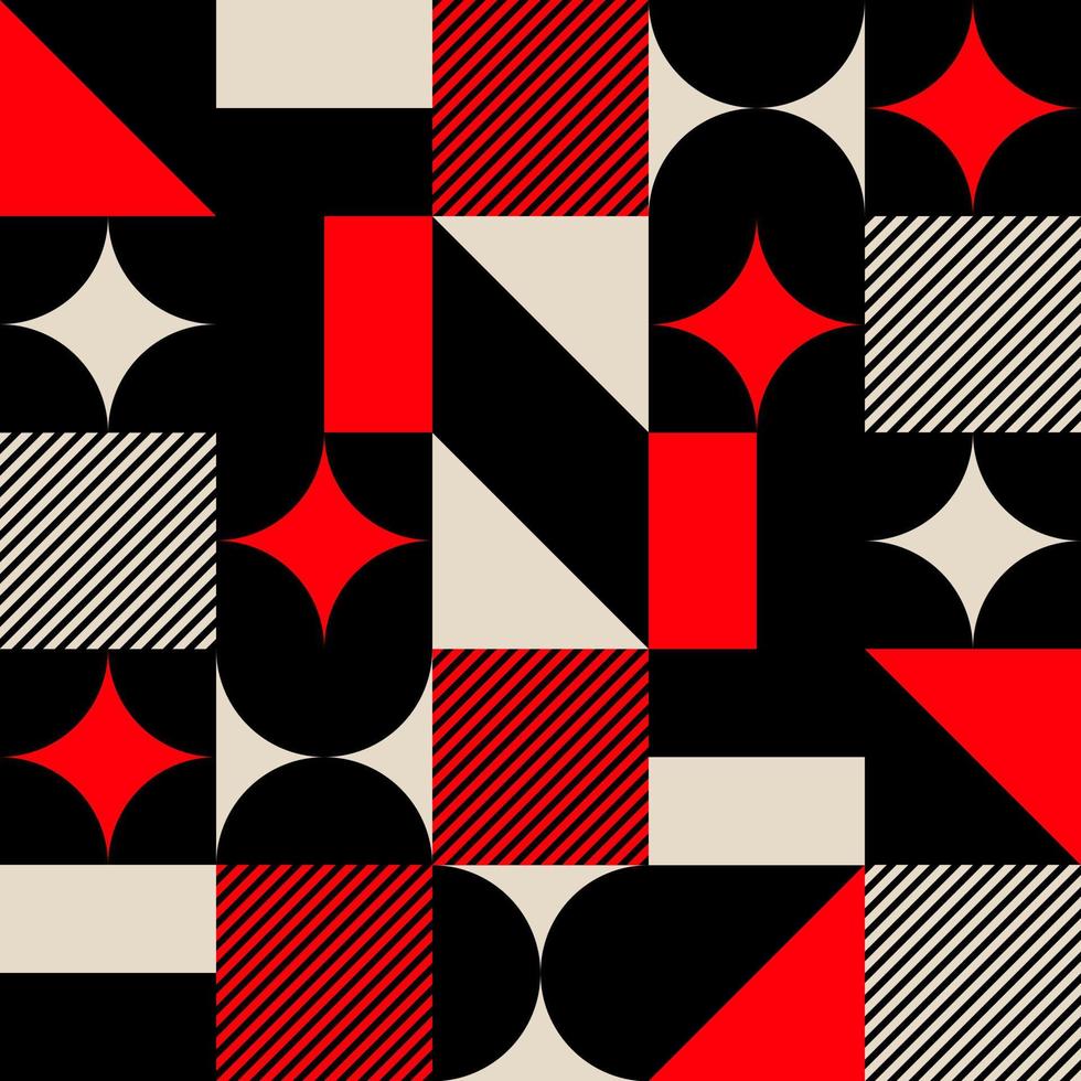 formas rojas y blancas sobre fondo blanco, diseño de vectores de patrones geométricos. patrón geométrico abstracto plantilla de vector de diseño gráfico moderno