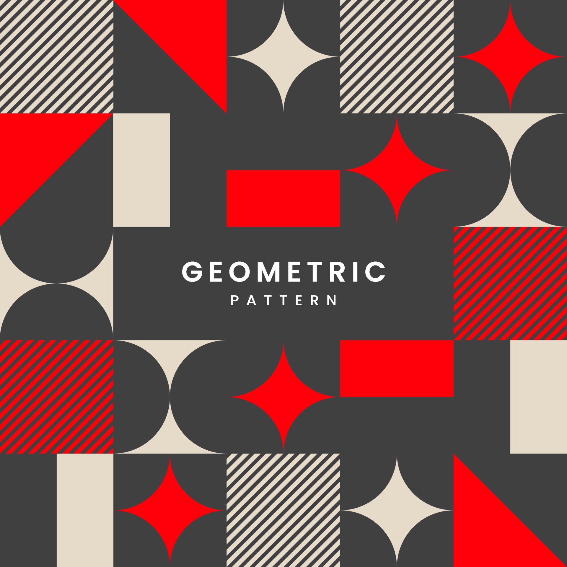 Text with Red and white elements on dark background design templates