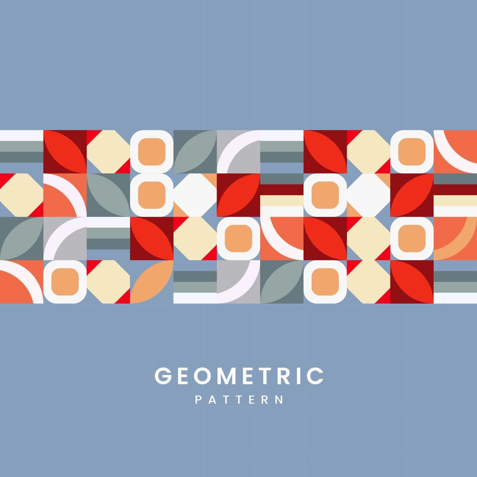 diseño de fondo abstracto geométrico para cubrir con texto y diseño de formas geométricas. rosa, gris, azul, rojo. con una composición genial de elementos simples, utilizada en la ilustración geométrica vector