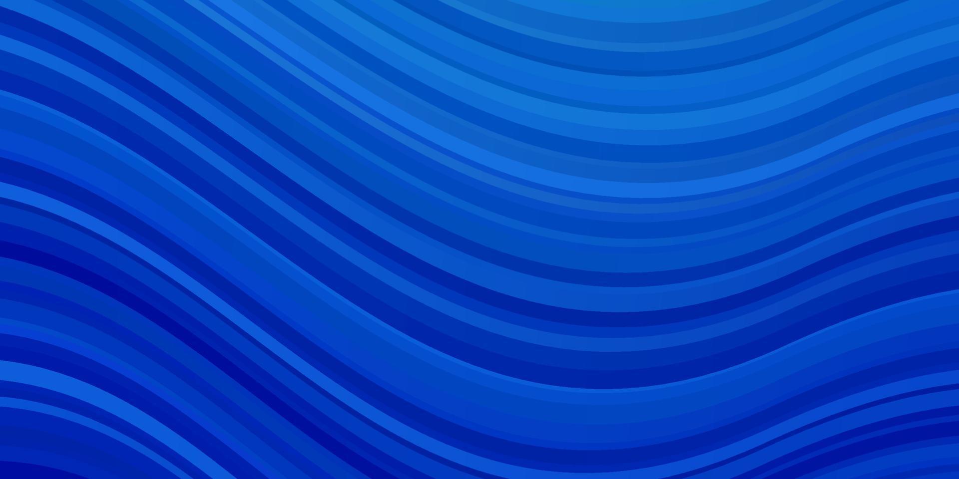 plantilla de vector azul claro con líneas curvas.