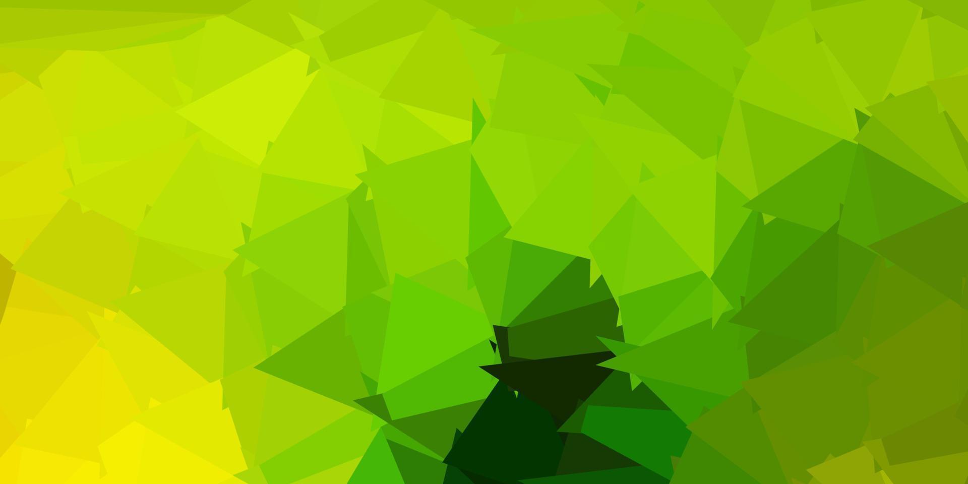 Light green, yellow vector polygonal pattern.
