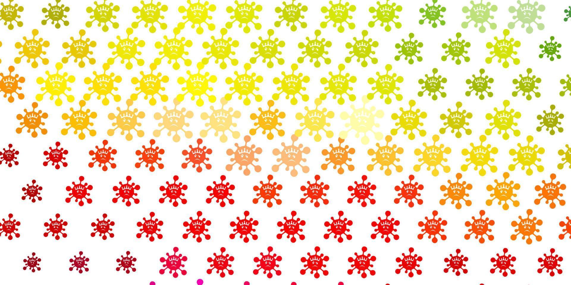Light Multicolor vector pattern with coronavirus elements.