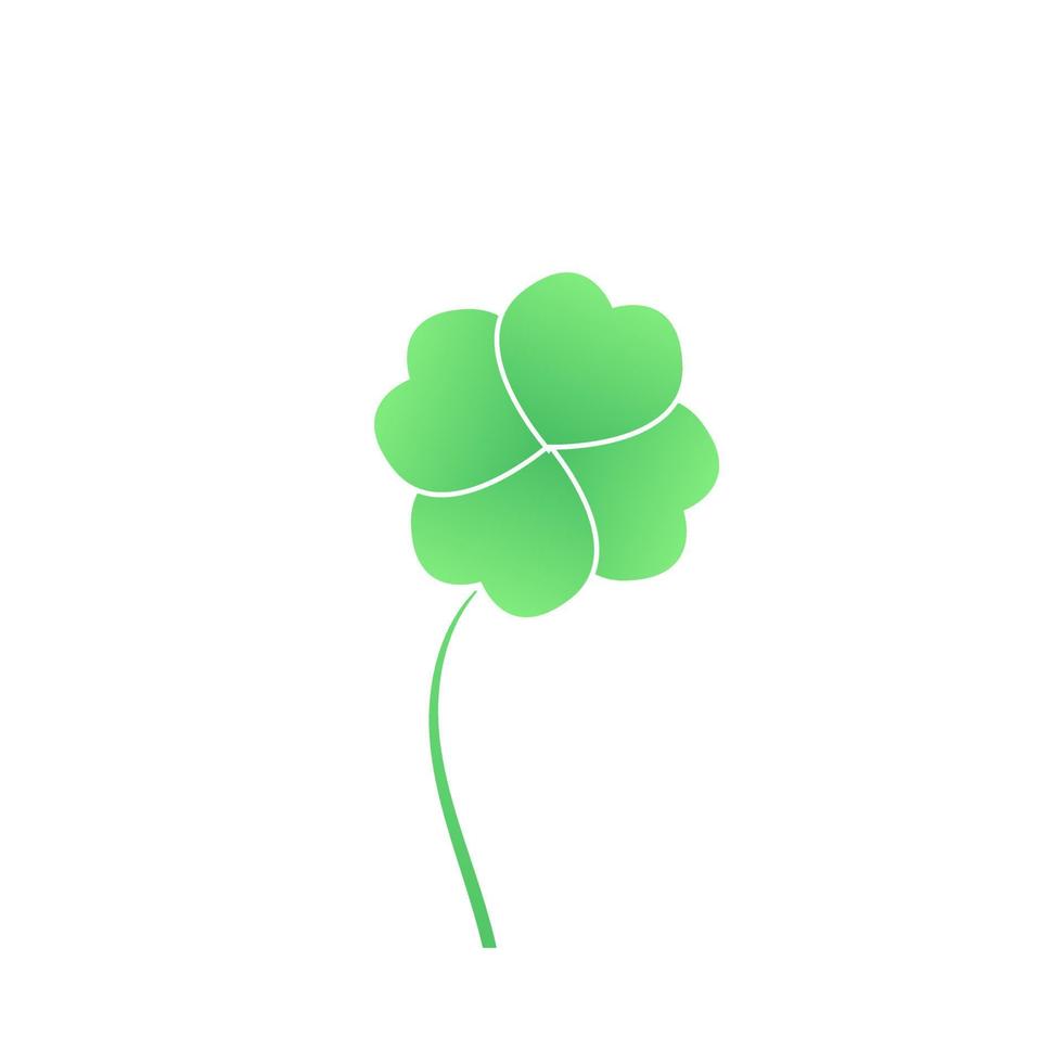 A green lucky plant icon, logo, and abstract green tree design on white background, vector Ecology seed illustration.