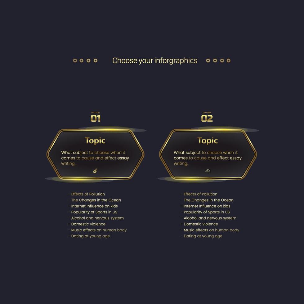 Two Golden button on the luxury steps banners Template on dark background and Four premium of buttons design vector
