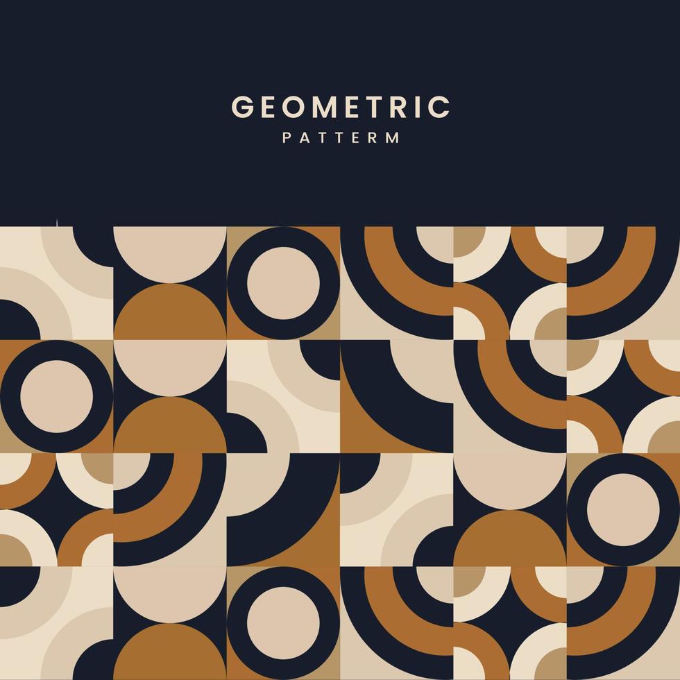 formas geométricas construidas ilustraciones de papel tapiz de vector con texto. y diseño de textura abstracta con formas geométricas coloreadas, marrón oscuro, crema, negro utilizado en carteles, diseño de portada