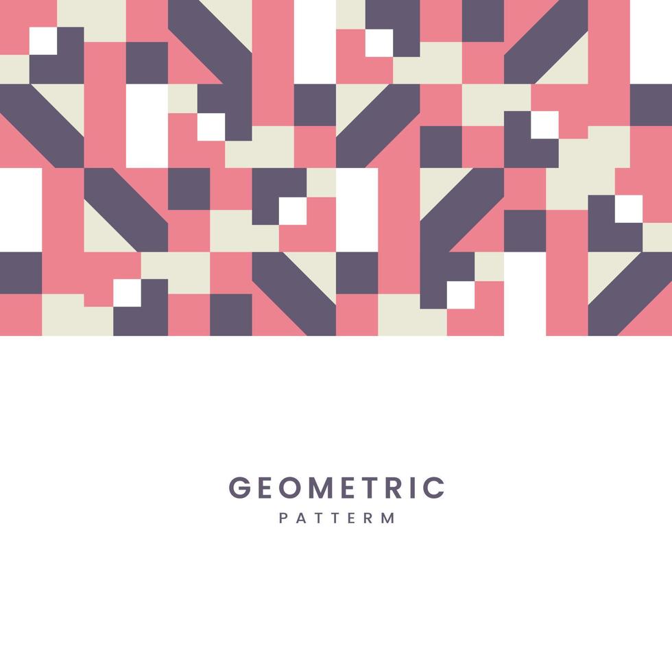 patrón de vector abstracto geométrico rosa con texto simple y formas y paleta de colores. una composición de textura para el diseño de papel tapiz, la marca, las invitaciones, los carteles, la plantilla textil y las ilustraciones