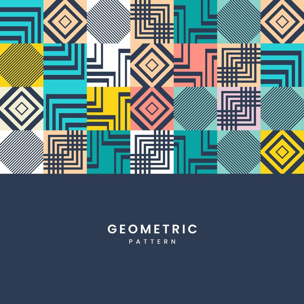 Modern Geometrical texture design on dark blue background, useful for cover style and geometrical Element with text vector