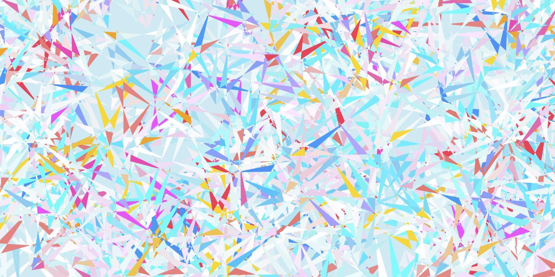 Light multicolor vector template with triangle shapes.