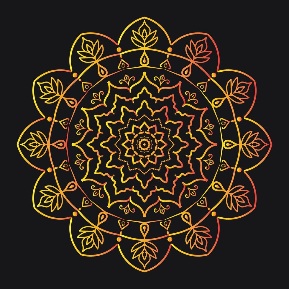New Mandala Coloring design 2022 vector