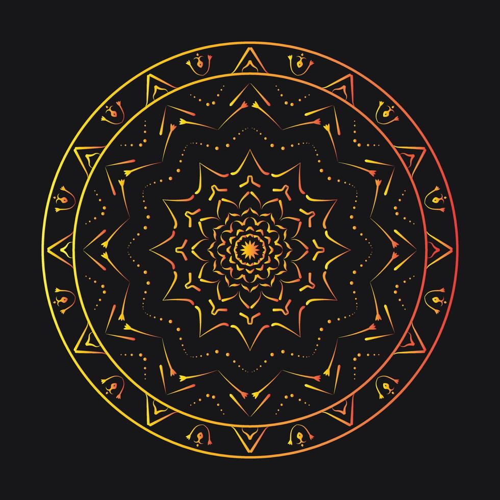 Flowers Mandala Coloring Pages  2022 vector