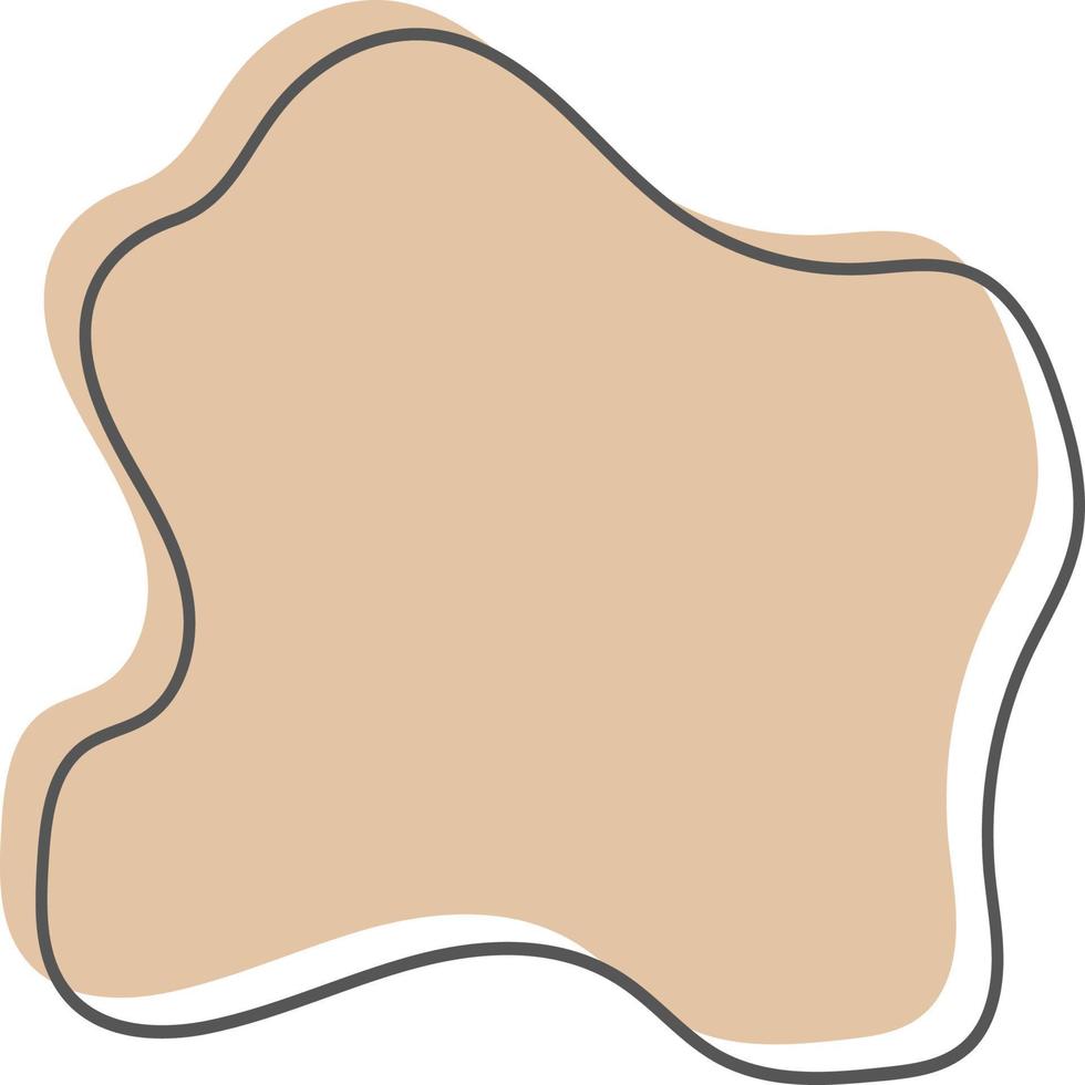 set of abstract organic blob shape elements with line vector