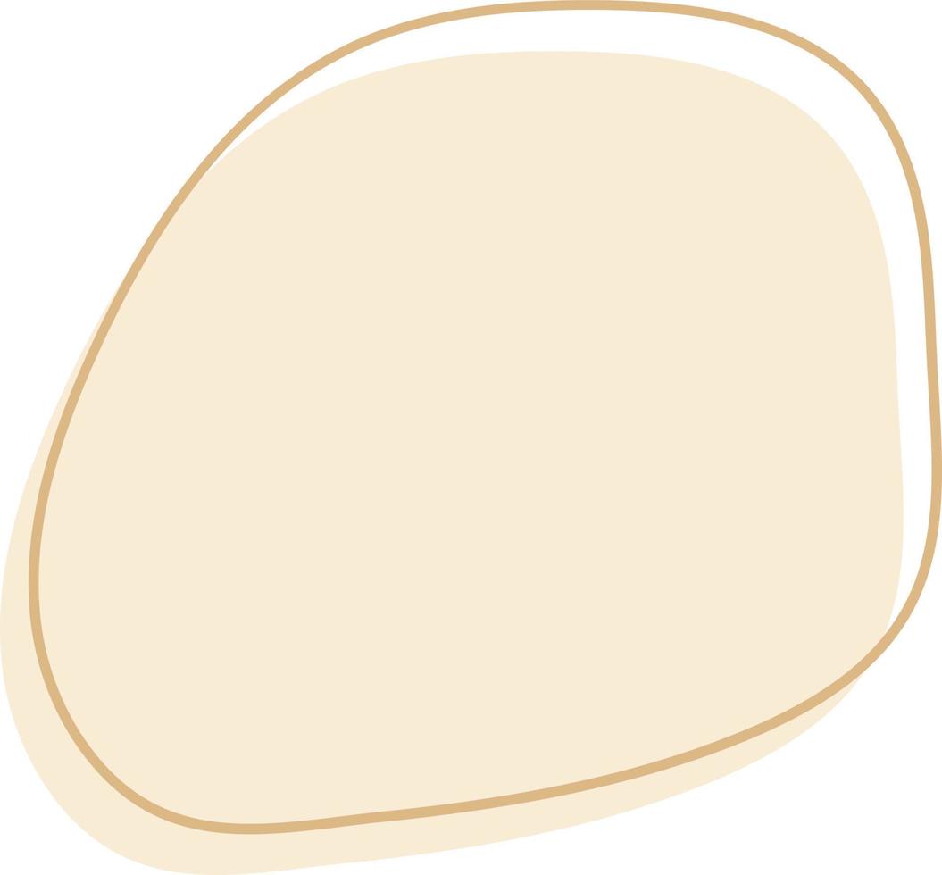set of abstract organic blob shape elements with line vector