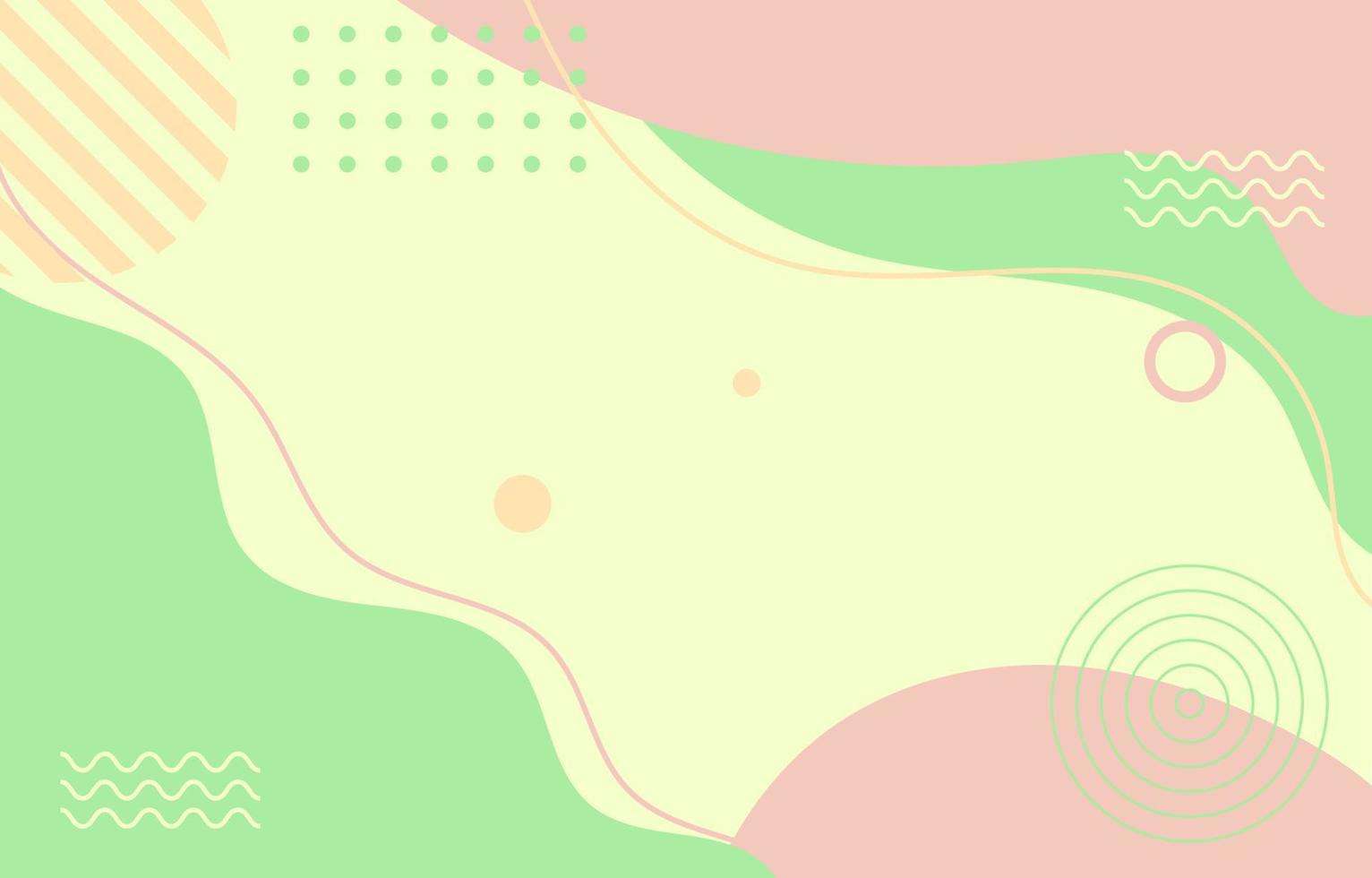 abstract fluid background with organic shapes and memphis elements vector