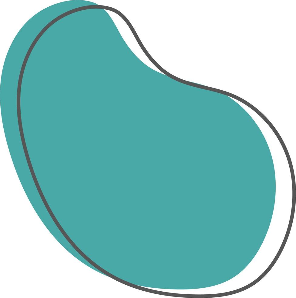 set of abstract organic blob shape elements with line vector