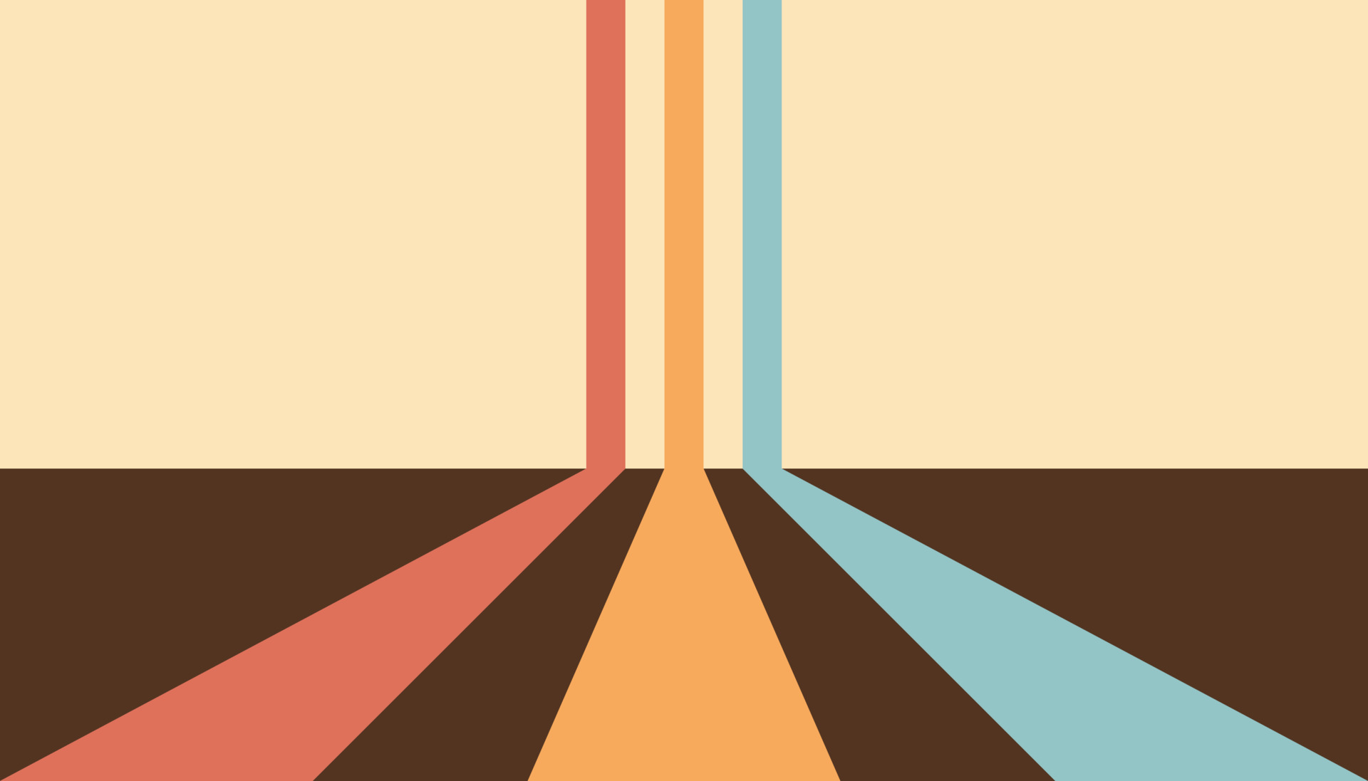 vintage retro stripe background in red, orange, blue, brown colors