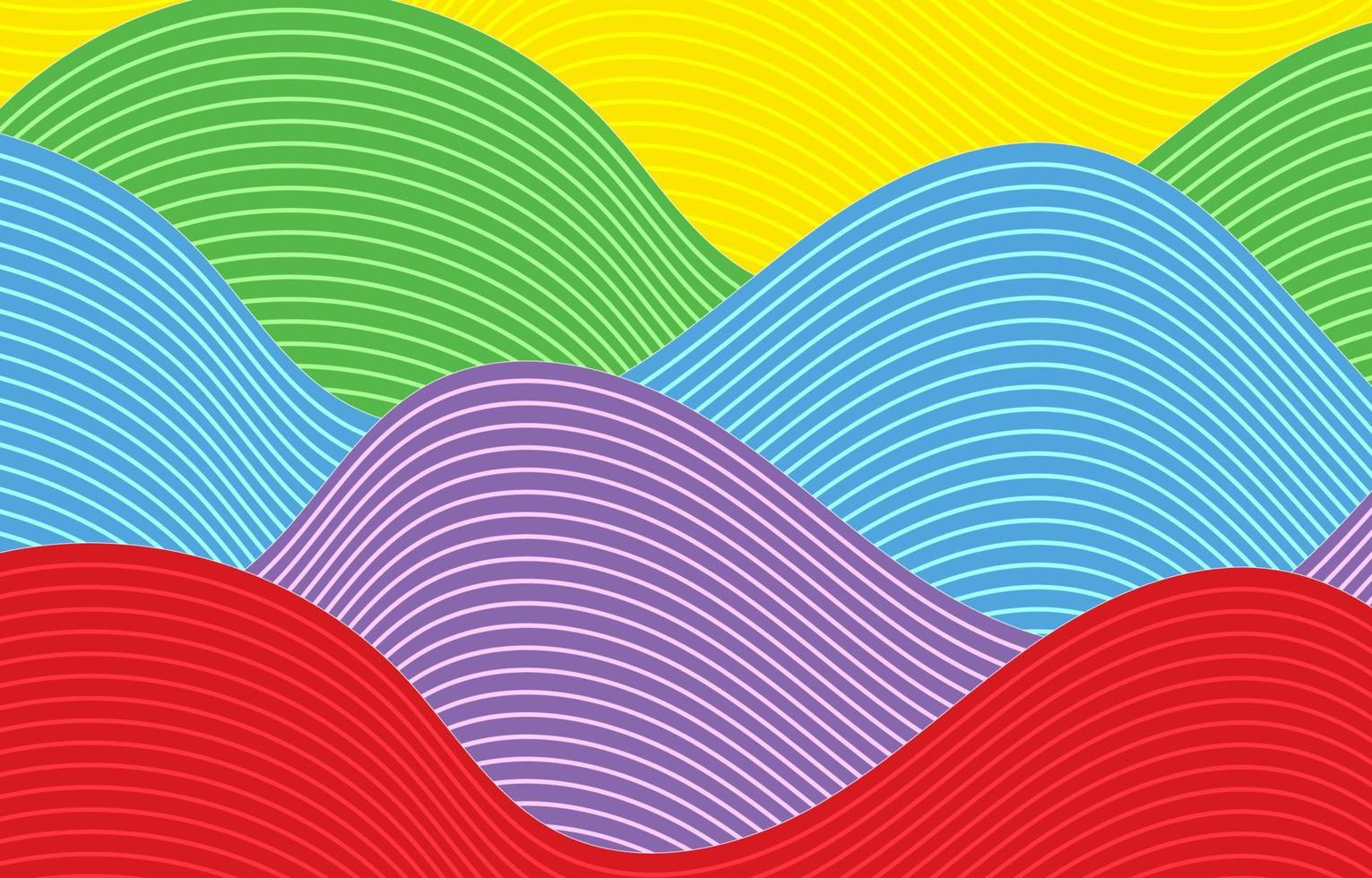Fondo de onda de fluido colorido abstracto con líneas de rayas vector