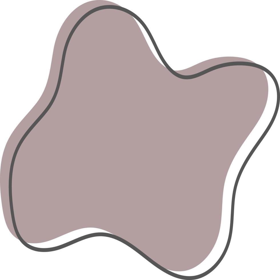 set of abstract organic blob shape elements with line vector