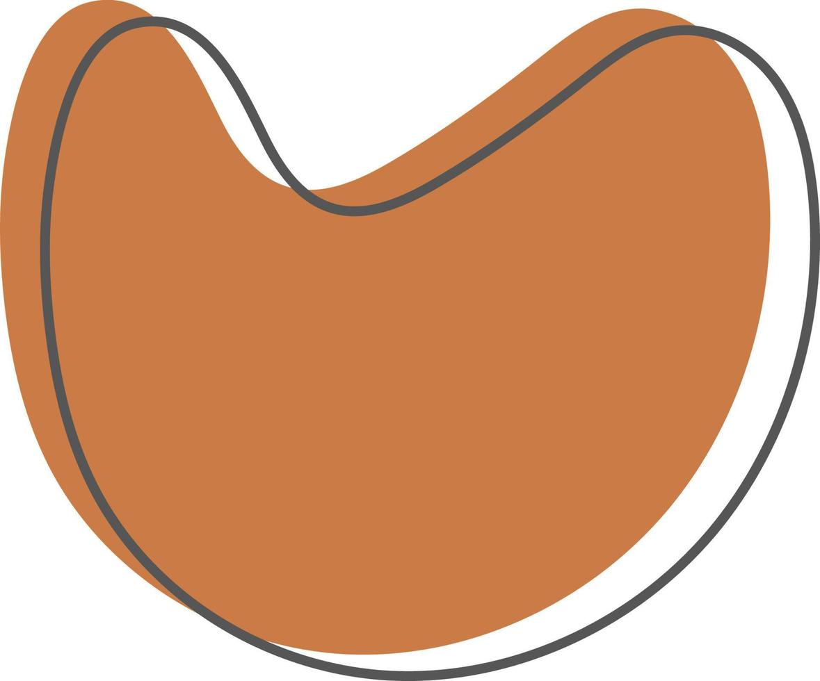 set of abstract organic blob shape elements with line vector