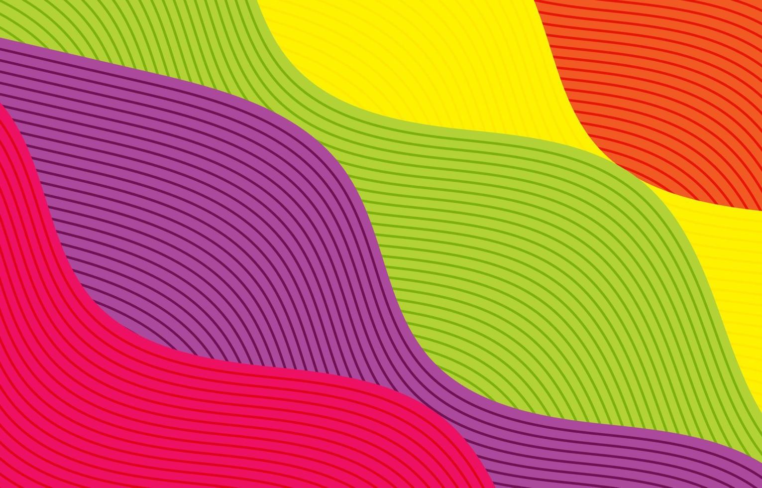 Fondo de onda de fluido colorido abstracto con líneas de rayas vector