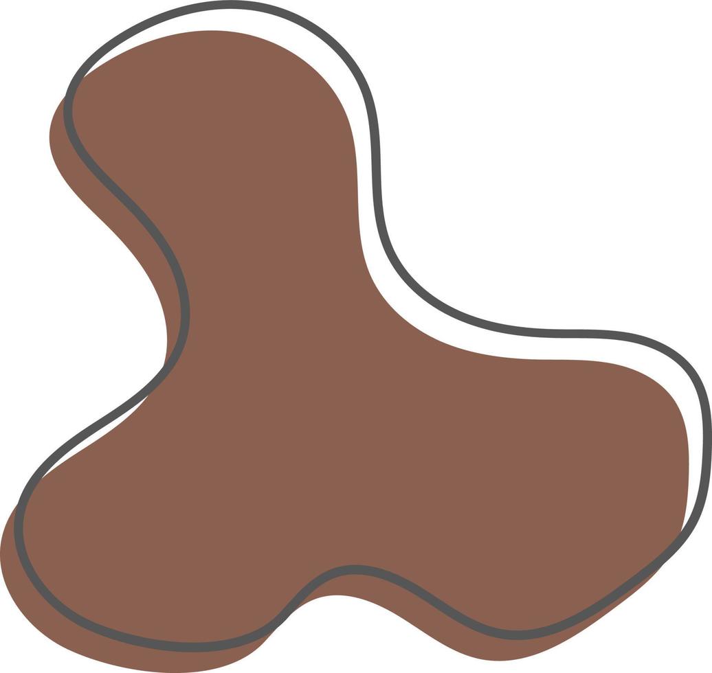 set of abstract organic blob shape elements with line vector