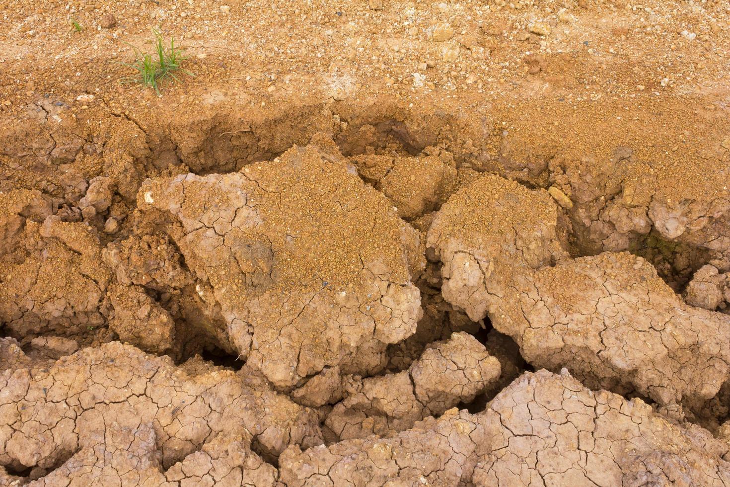 Gravel surface water erosion. photo