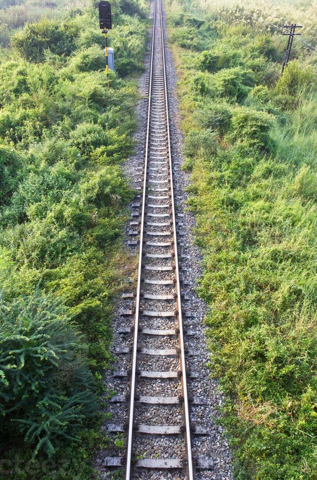 Top view of the railroad. photo