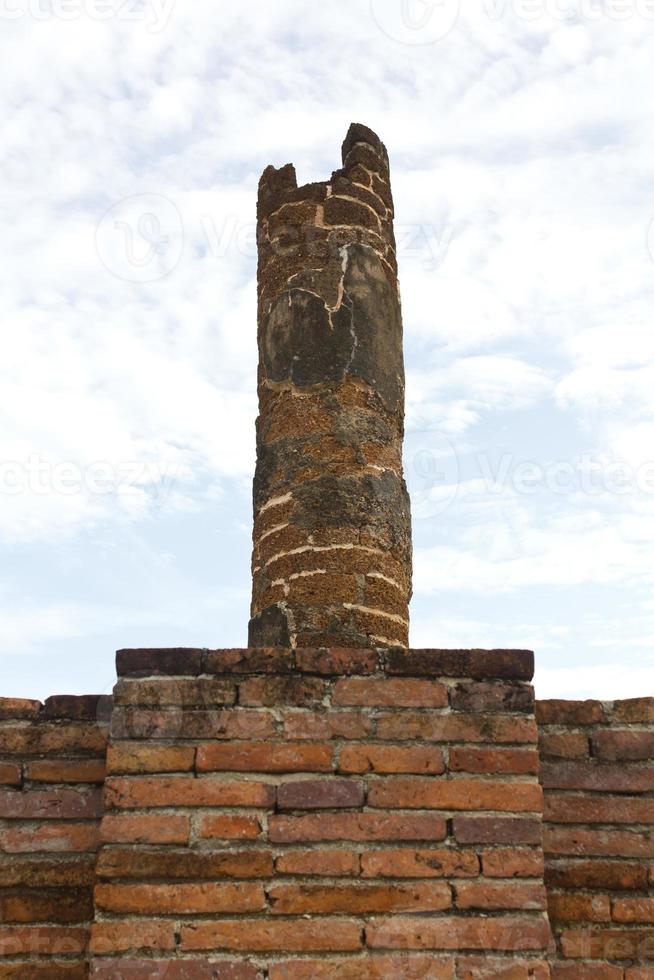 Remains of the old brick pillars. photo