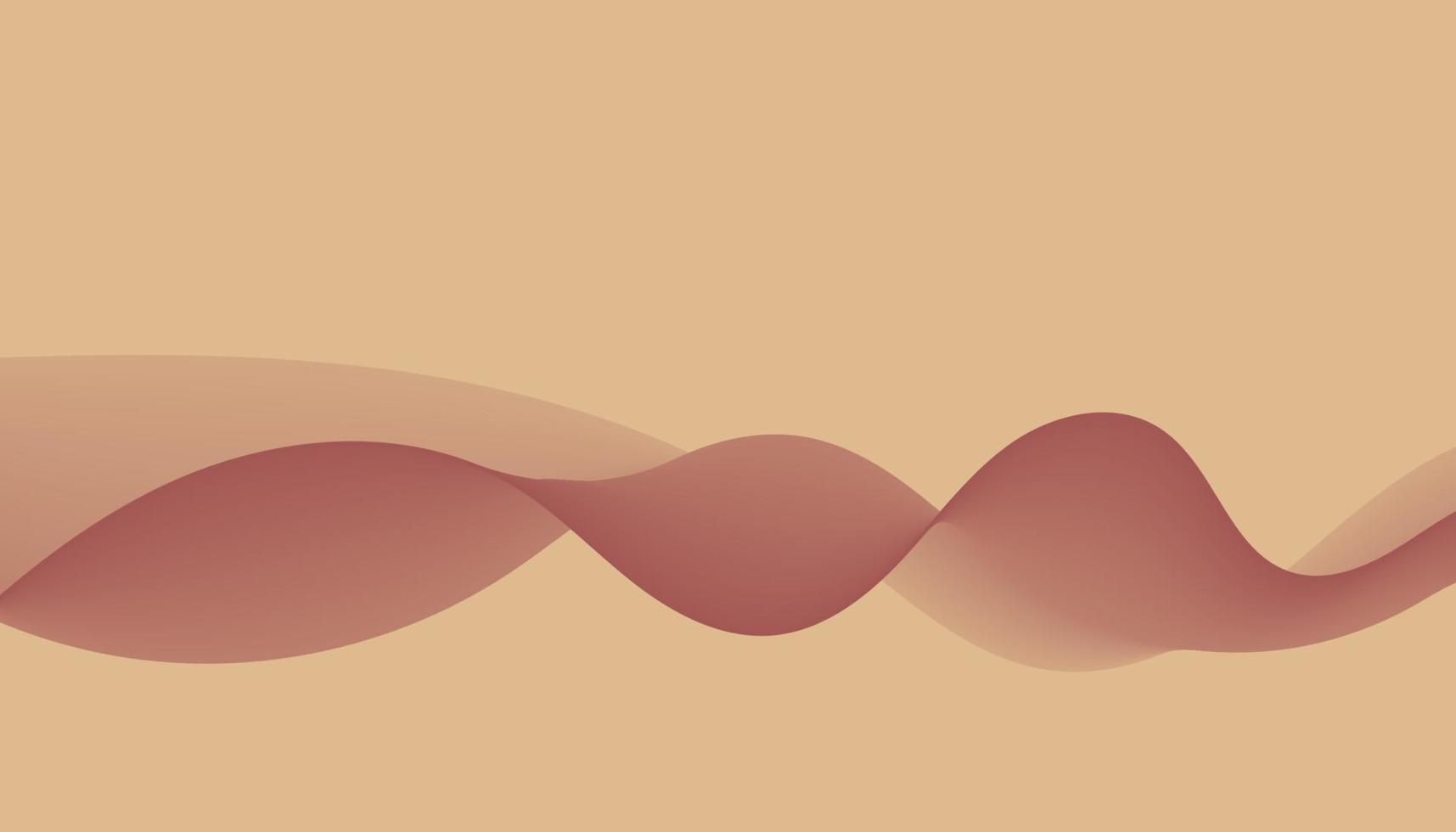 Fondo de onda marrón elegante mínimo abstracto vector